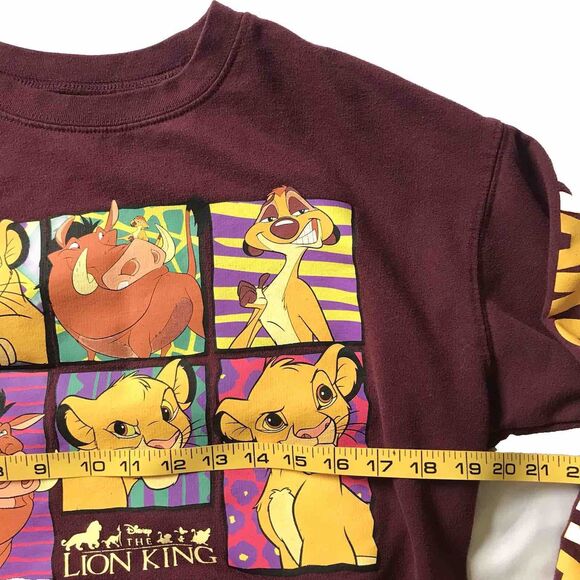 Disney Lion King Crewneck Sweatshirt Women Size M Burgundy Samba Hakuna Matata - Picture 5 of 7